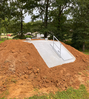 underground concrete tornado shelter